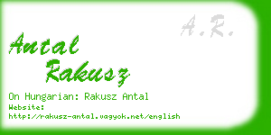 antal rakusz business card